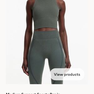 Longline H&M black thin ribbed sports bra SIZE S.